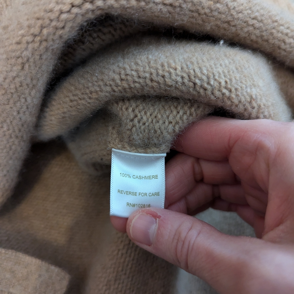 Garnet Hill Tan Turtleneck Sweater - Picture 5 of 7